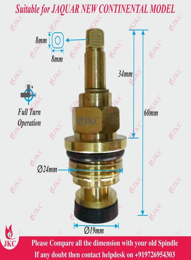 JKC Brass Jaguar Tap Spindle For Water Tap Spares And Accessories Parts For Jaguar Type Tap (Suitable For New Continental Type Only) (Spindle - 2 Pcs), 5.3 x 3.2 cm - Image 3